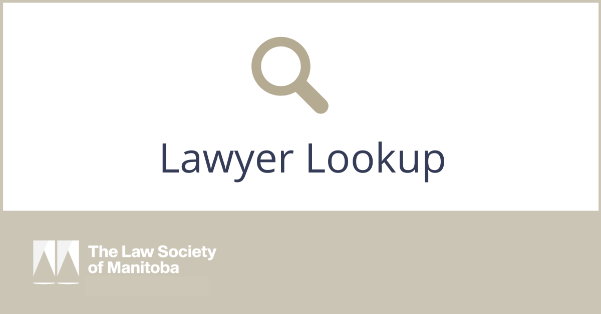 Lawyer Lookup The Law Society of Manitoba