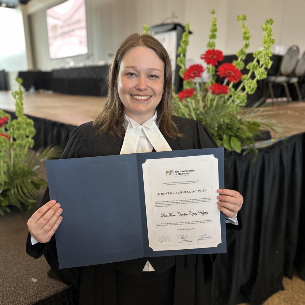 Lisa Hadley, 2026 A. Montague Israels QC Prize Winner